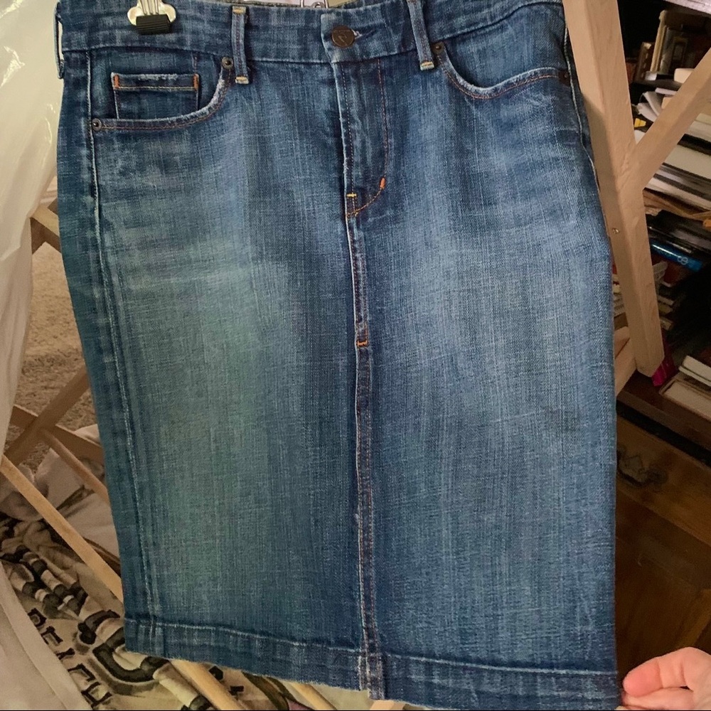 Vintage CITIZENS OF HUMANITY Sophia #300 Knee Length Denim Skirt Size 8